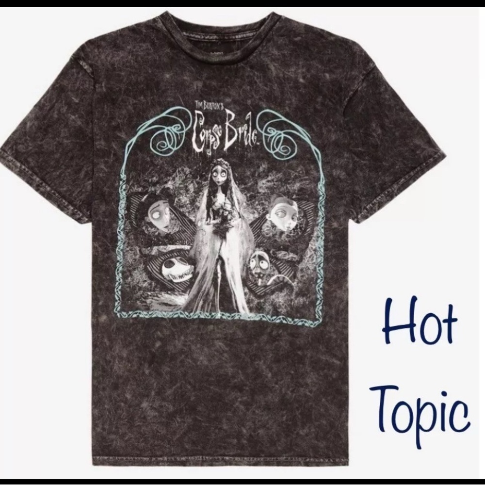 Tim Burton’s Corpse Bride Graphic Tee T Shirt XL Mineral Wash Hot Topic SOLD OUT